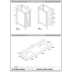 Fresca Oxford 60" Gray Traditional Double Sink Bathroom Cabinets FCB20-241224GR