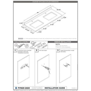 Fresca Oxford 48" Espresso Traditional Double Sink Bathroom Cabinets FCB20-2424ES