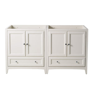 Fresca Oxford 59" Antique White Traditional Double Sink Bathroom Cabinets FCB20-3030AW