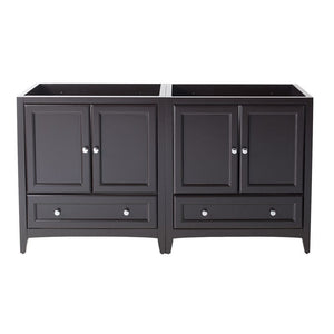 Fresca Oxford 59" Espresso Traditional Double Sink Bathroom Cabinets FCB20-3030ES