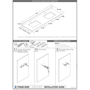 Fresca Oxford 59" Antique White Traditional Double Sink Bathroom Cabinets FCB20-3030AW