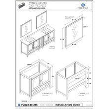 Load image into Gallery viewer, Fresca Oxford 83&quot; Gray Traditional Double Sink Bathroom Cabinets FCB20-361236GR