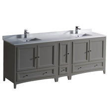Load image into Gallery viewer, Fresca Oxford 84&quot; Gray Traditional Double Sink Bathroom Cabinets w/ Top &amp; Sinks FCB20-361236GR-CWH-U