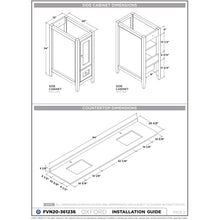 Load image into Gallery viewer, Fresca Oxford 83&quot; Espresso Traditional Double Sink Bathroom Cabinets FCB20-361236ES