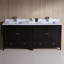 Load image into Gallery viewer, Fresca Oxford 72&quot; Espresso Traditional Double Sink Bathroom Cabinets w/ Top &amp; Sinks FCB20-3636ES-CWH-U
