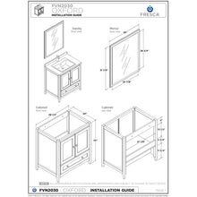 Load image into Gallery viewer, Fresca Oxford 30&quot; Gray Traditional Bathroom Cabinet FCB2030GR