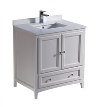 Load image into Gallery viewer, Fresca Oxford 30&quot; Antique White Traditional Bathroom Cabinet w/ Top &amp; Sink FCB2030AW-CWH-U