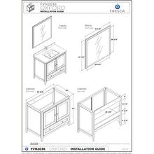 Load image into Gallery viewer, Fresca Oxford 36&quot; Antique White Traditional Bathroom Cabinet FCB2036AW