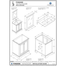 Load image into Gallery viewer, Fresca Windsor 30&quot; Matte White Traditional Bathroom Cabinet w/ Top &amp; Sink FCB2430WHM-CWH-U
