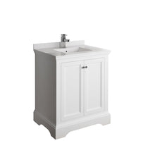 Load image into Gallery viewer, Fresca Windsor 30&quot; Matte White Traditional Bathroom Cabinet w/ Top &amp; Sink FCB2430WHM-CWH-U