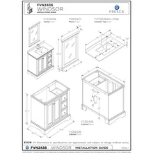 Load image into Gallery viewer, Fresca Windsor 36&quot; Matte White Traditional Bathroom Cabinet FCB2436WHM