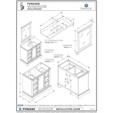 Load image into Gallery viewer, Fresca Windsor 40&quot; Matte White Traditional Bathroom Cabinet FCB2440WHM