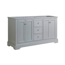 Load image into Gallery viewer, Fresca Windsor 60&quot; Gray Textured Traditional Double Sink Bathroom Cabinet FCB2460GRV