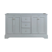 Load image into Gallery viewer, Fresca Windsor 60&quot; Gray Textured Traditional Double Sink Bathroom Cabinet FCB2460GRV