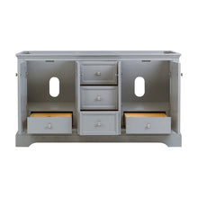 Load image into Gallery viewer, Fresca Windsor 60&quot; Gray Textured Traditional Double Sink Bathroom Cabinet FCB2460GRV