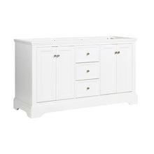 Load image into Gallery viewer, Fresca Windsor 60&quot; Matte White Traditional Double Sink Bathroom Cabinet FCB2460WHM