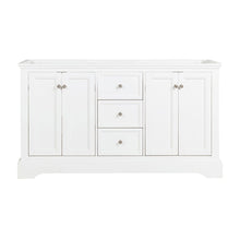 Load image into Gallery viewer, Fresca Windsor 60&quot; Matte White Traditional Double Sink Bathroom Cabinet FCB2460WHM