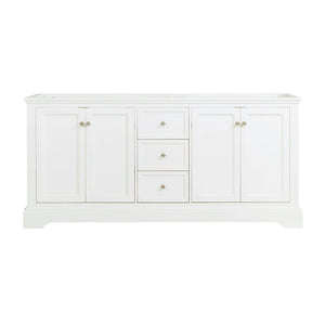 Fresca Windsor 72" Matte White Traditional Double Sink Bathroom Cabinet FCB2472WHM