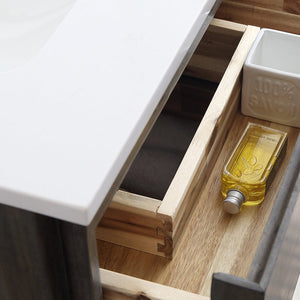 Fresca Formosa 48" Floor Standing Modern Bathroom Cabinet w/ Top & Sink FCB31-122412ACA-FC-CWH-U