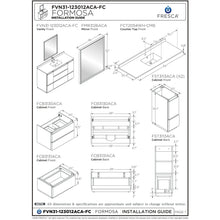 Load image into Gallery viewer, Fresca Formosa 54&quot; Floor Standing Modern Bathroom Cabinet w/ Top &amp; Sink FCB31-123012ACA-FC-CWH-U