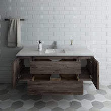 Load image into Gallery viewer, Fresca Formosa 60&quot; Wall Hung Single Sink Modern Bathroom Cabinet w/ Top &amp; Sink FCB31-123612ACA-CWH-U