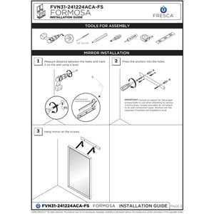 Fresca Formosa 58" Floor Standing Open Bottom Double Sink Modern Bathroom Cabinet  FCB31-241224ACA-FS