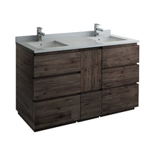 Load image into Gallery viewer, Fresca Formosa 60&quot; Floor Standing Double Sink Modern Bathroom Cabinet w/ Top &amp; Sinks FCB31-241224ACA-FC-CWH-U
