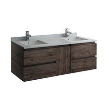 Load image into Gallery viewer, Fresca Formosa 58&quot; Wall Hung Double Sink Modern Bathroom Cabinet FCB31-241224ACA