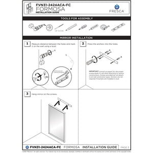 Fresca Formosa 46" Floor Standing Double Sink Modern Bathroom Cabinet FCB31-2424ACA-FC