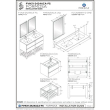 Load image into Gallery viewer, Fresca Formosa 48&quot; Floor Standing Open Bottom Double Sink Modern Bathroom Cabinet w/ Top &amp; Sinks FCB31-2424ACA-FS-CWH-U