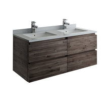 Load image into Gallery viewer, Fresca Formosa 48&quot; Wall Hung Double Sink Modern Bathroom Cabinet w/ Top &amp; Sinks FCB31-2424ACA-CWH-U