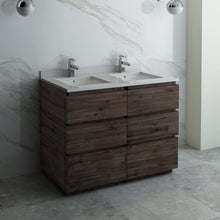 Load image into Gallery viewer, Fresca Formosa 46&quot; Floor Standing Double Sink Modern Bathroom Cabinet FCB31-2424ACA-FC