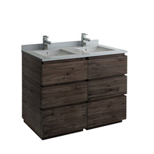 Load image into Gallery viewer, Fresca Formosa 46&quot; Floor Standing Double Sink Modern Bathroom Cabinet FCB31-2424ACA-FC