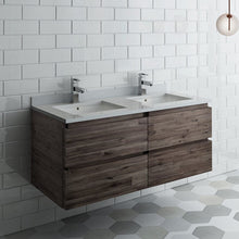 Load image into Gallery viewer, Fresca Formosa 46&quot; Wall Hung Double Sink Modern Bathroom Cabinet FCB31-2424ACA