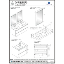 Load image into Gallery viewer, Fresca Formosa 46&quot; Wall Hung Double Sink Modern Bathroom Cabinet FCB31-2424ACA