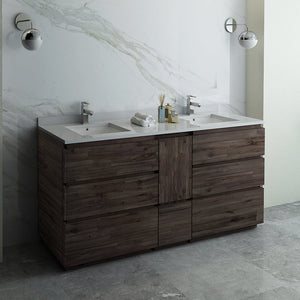 Fresca Formosa 70" Floor Standing Double Sink Modern Bathroom Cabinet FCB31-301230ACA-FC