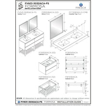 Load image into Gallery viewer, Fresca Formosa 58&quot; Floor Standing Open Bottom Double Sink Modern Bathroom Cabinet FCB31-3030ACA-FS