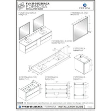 Load image into Gallery viewer, Fresca Formosa 84&quot; Wall Hung Double Sink Modern Bathroom Cabinet w/ Top &amp; Sinks FCB31-361236ACA-CWH-U