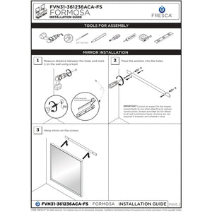 Fresca Formosa 82" Floor Standing Open Bottom Double Sink Modern Bathroom Cabinet FCB31-361236ACA-FS