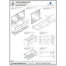 Load image into Gallery viewer, Fresca Formosa 72&quot; Floor Standing Open Bottom Double Sink Modern Bathroom Cabinet w/ Top &amp; Sinks FCB31-3636ACA-FS-CWH-U