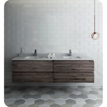 Load image into Gallery viewer, Fresca Formosa 70&quot; Wall Hung Double Sink Modern Bathroom Cabinet FCB31-3636ACA