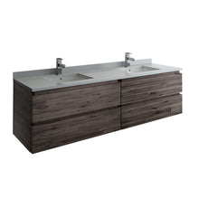 Load image into Gallery viewer, Fresca Formosa 70&quot; Wall Hung Double Sink Modern Bathroom Cabinet FCB31-3636ACA