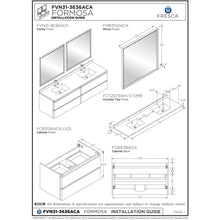 Load image into Gallery viewer, Fresca Formosa 70&quot; Wall Hung Double Sink Modern Bathroom Cabinet FCB31-3636ACA