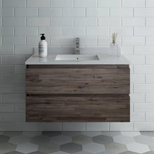 Load image into Gallery viewer, Fresca Formosa 36&quot; Wall Hung Modern Bathroom Cabinet w/ Top &amp; Sink FCB3136ACA-CWH-U