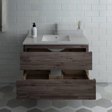 Load image into Gallery viewer, Fresca Formosa 36&quot; Wall Hung Modern Bathroom Cabinet w/ Top &amp; Sink FCB3136ACA-CWH-U