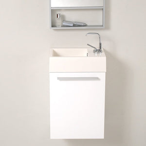 Fresca Pulito 16" Small White Modern Bathroom Vanity w/ Integrated Sink FCB8002WH-I