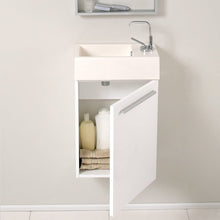 Load image into Gallery viewer, Fresca Pulito 16&quot; Small White Modern Bathroom Vanity w/ Integrated Sink FCB8002WH-I