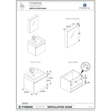 Load image into Gallery viewer, Fresca Nano 24&quot; White Modern Bathroom Cabinet w/ Integrated Sink FCB8006WH-I