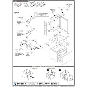 Fresca Nano 24" White Modern Bathroom Cabinet w/ Integrated Sink FCB8006WH-I