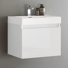 Load image into Gallery viewer, Fresca Nano 24&quot; White Modern Bathroom Cabinet w/ Integrated Sink FCB8006WH-I